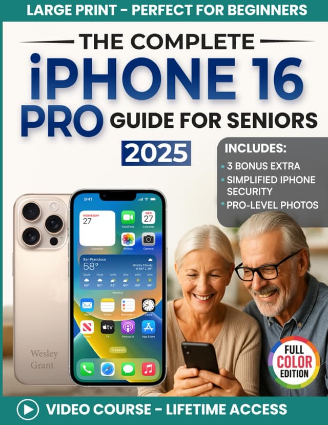 The Complete iPhone 16 Pro Guide for Seniors: A Clear, Step-by-Step Guide for First-Time Users for Everyday Use (Full Color Edition) (The Tech-Savvy Guides for Seniors)