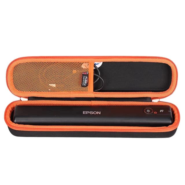 FBLFOBELI EVA Hard Carrying Case Compatible with Epson Workforce ES-50/ES-55R/ ES-60W/ES-65WR/DS-30/DS-70/DS-80W and Epson RapidReceipt RR-60/70W Portable Document Scanner (Case Only) (Orange)