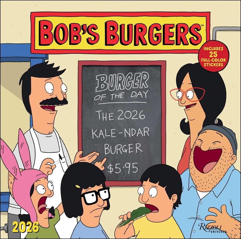 Bob's Burgers 2026 Wall Calendar (Includes Stickers)