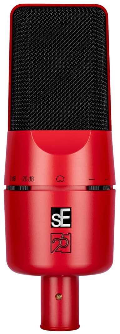 SE ELECTRONICS X1 A 2C Large Diaphragm Condenser Microphone with 100 Hz Filter & -20 dB Pad - XLR Condenser Mic for Singing & Instruments - Professional Studio Microphone for Recording (Red)