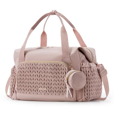 mommore Diaper Bag Tote, Large Capacity Travel Diaper bags, Hospital Bag for Labor Delivery, Baby Bag with Pacifier Case, Changing Pad
