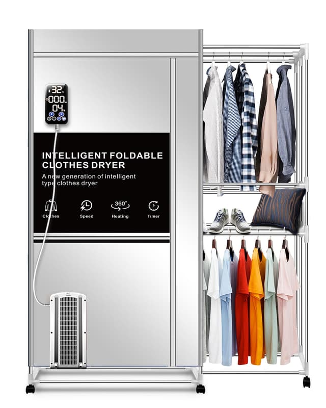 KASYDoFF Portable Clothes Dryer, 110V -1600W Portable Dryer for Apartment, 67Inch -3 Tier Foldable Clothes Dryers Rack, Energy Saving Portable Dryer for Indoor, Travel, RV