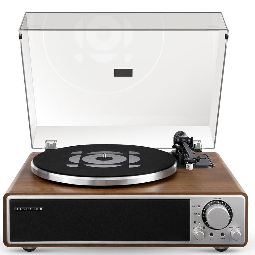 ONE-Q All-in-one Vinyl Record Player with Bluetooth 5.4, HiFi Turntable Built-in Speakers, Phono Preamp, AT-3600L Cartridge, 33/45 RPM, Auto Off