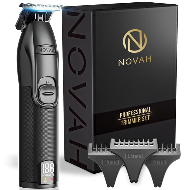 NOVAH Grooming Professional Hair Trimmer for Men, Barber Trimmer Cordless T Trimmers for Barbers