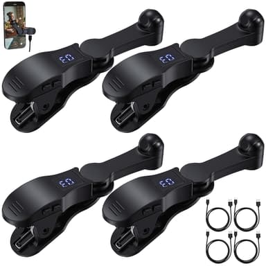 Sabary 4 Sets Auto Clicker for Smart Phone, Fast Screen Tapping Device Auto Tapper Continuous Click Simulation Finger for Games, Live Likes, Flash Deals, Reward Tasks, Plug and Play (Black)