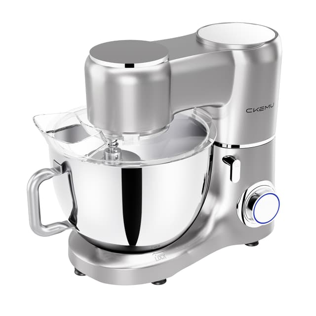 CKEMU Stand Mixer, 9-Quart Stainless Steel Bowl, 660W Professional Power, Multiple Speed Options, Sturdy Design, Easy to Clean, Lifetime Support, SM-1550(Silver)