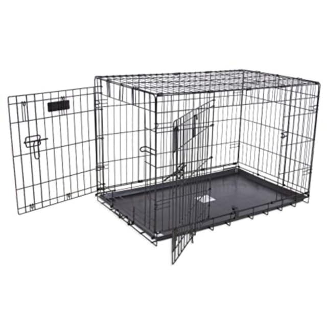 Precision Pet Products Two Door Provalue Wire Dog Crate, 42 Inch, For Pets 70-90 lbs, With 5-Point Locking System