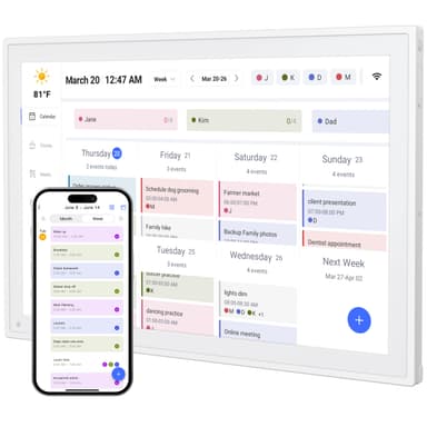 Digital Calendar, 10.1inch Smart WiFi Electronic Calendar&Chore Chart, IPS Touch Screen HD Display for Family Schedules, Share Moments Instantly from Anywhere
