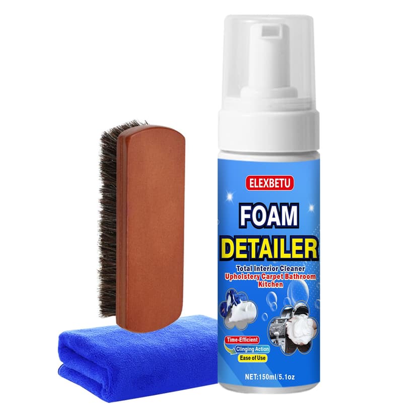 Car Interior Foam Cleaner,Powerful Stain Eliminator car interior cleaner Car Carpet,Clean Cars Seat Carpet Upholstery Deep Inside Cleaning Remove Stain from Leather Fabric Vinyl Plastic150ML/5.1Oz