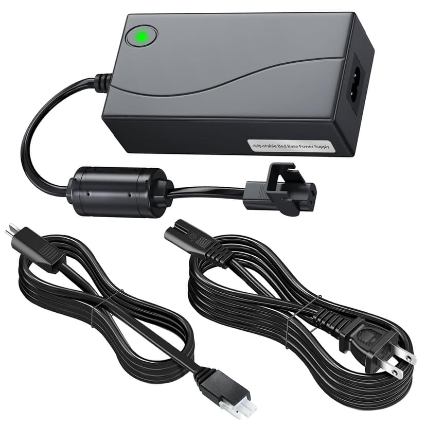Generic Power Supply for Lucid L150 L300 L600 Adjustable Bed Frame Charger Cable 29V Base Full, Queen, King Size Head and Foot Incline Ac Dc Adapter Cord, black