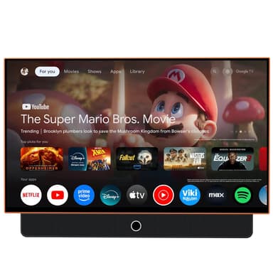 HSTrejanyx 27-Inch Portable Smart TV with Battery Operated, 1080P FHD Smart TV OS, HDR10, Dolby Audio, Chromecast & Bluetooth, Ideal for Outdoor Viewing, RV Trips, Sports & Movie Nights (G27F, Orange)