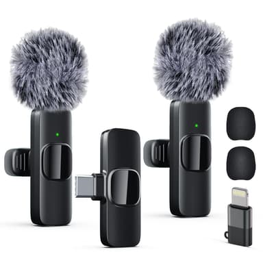 Labstandard Professional Wireless Lavalier Lapel Microphone for iPhone, iPad, mini Video Recording Mic forInterview Video Podcast Vlog YouTube&Livestream, Noise Reduction, Plug &Play