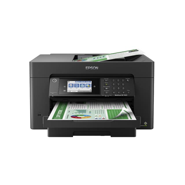 Epson Workforce Pro WF-7820 Wireless All-in-One Wide-Format Printer, Auto 2-Sided Print 13" x 19" Copy, Scan & Fax, 50-Page ADF, 250-sheet Paper Capacity, Works with Alexa - Black