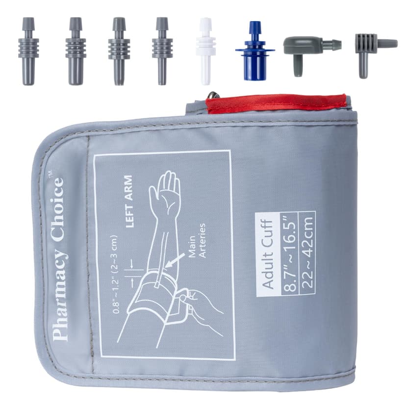 Large Blood Pressure Cuff, Adult Cuff, Compatible with Most Monitors, ARM Blood Pressure Replacement Cuff with 8 Connectors (8.7"-16.5")