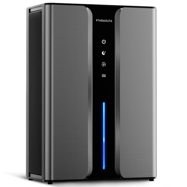 PTHRAOUTA Home Dehumidifier with Drain Hose, (950 sq.ft) 95oz Quiet dehumidifier for Bathroom Bedroom, with Air Reusable Filter Indoor deshumidificador for Basement RV Closet