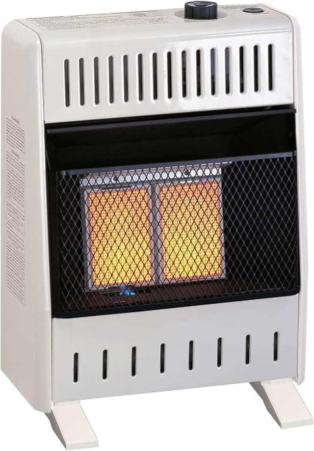ProCom Heating Natural Gas Ventless Infrared Plaque Heater With Base Feet - 10,000 BTU, T-Stat Control - Model# MN100TPA-B