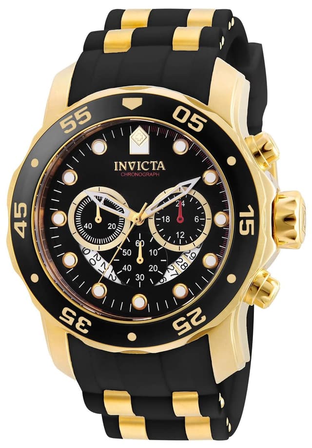 Invicta Men's 6981 Pro Diver Collection Chronograph Black Dial Black Dress Watch