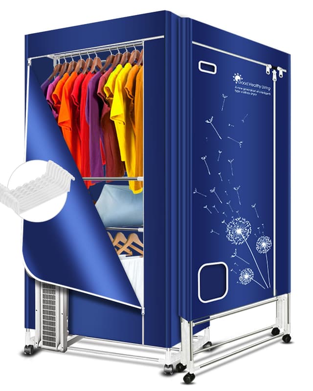KASYDoFF Clothes Dryer, 1600W-110V Portable Clothes Dryer, 67Inch-3 Tier Foldable Clothes Dryers Rack, Energy Saving Portable Dryer for Apartment, Indoor, Travel, RV