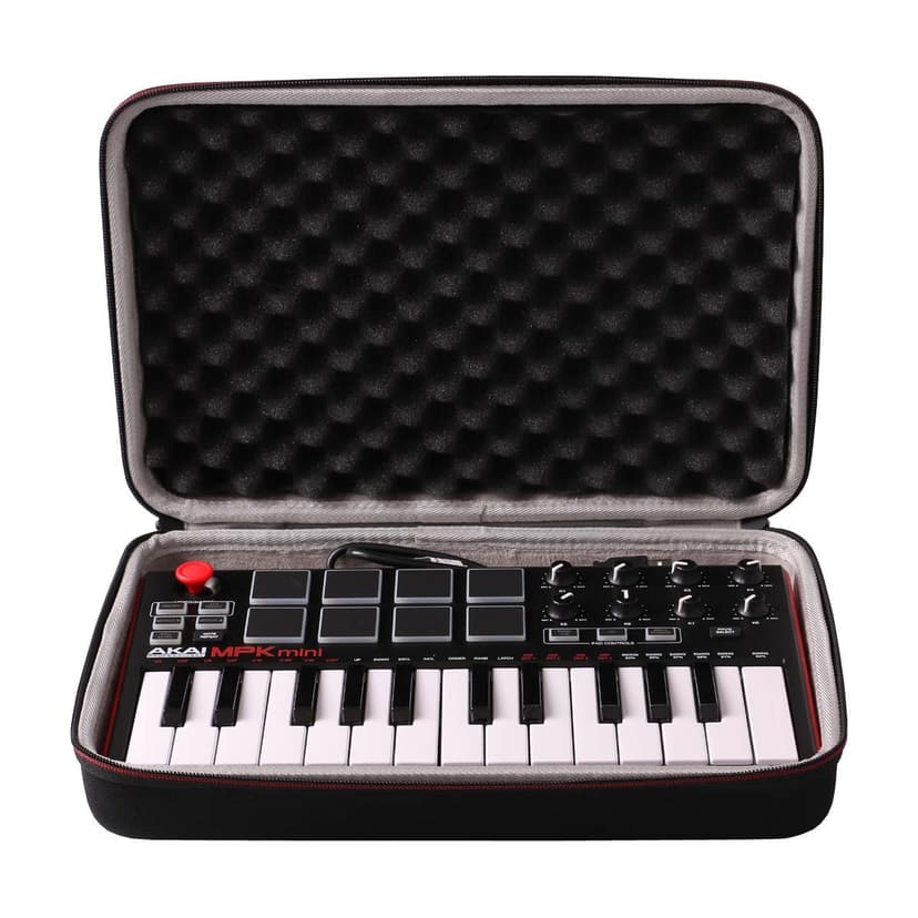 LTGEM Case Compatible with Akai Professional MPK Mini MK3 / MPK Mini Play MK3 25 Key USB MIDI Keyboard Controller, Black+Gray(Case Only)