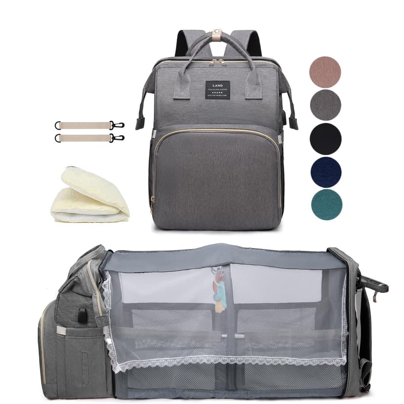 houscly Diaper Bags Backpack for Baby Boy : Large Baby Bag for Boys Girls Mom Toddler Women Men Dad Big Travel Newborn Essential Baby Registry Search Must Haves Grey
