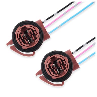 2PCS 3157 Bulb Socket,Turn Signal Socket/Tail Light Sockets/Brake Light Sockets for 3157,3155,3357 Lights Bulbs Replacement,Essential Tail Lights Harness Compatible with Cadillac