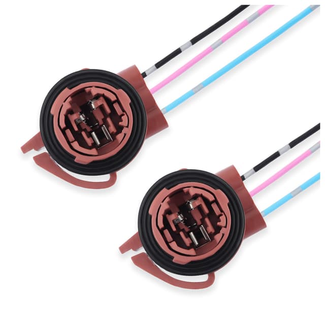 2PCS 3157 Bulb Socket,Turn Signal Socket/Tail Light Sockets/Brake Light Sockets for 3157,3155,3357 Lights Bulbs Replacement,Essential Tail Lights Harness Compatible with Cadillac