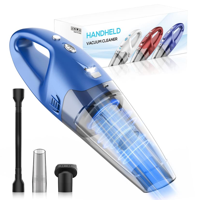 YOOHI Handheld Vacuum Cordless Rechargeable – 6000Pa Mini Hand Held Vacuum, LED Light, 20–25 Mins Runtime, USB Charging, 500ML Cup – Lightweight Small Vacuum Cleaner Cordless for Car/Office/Home