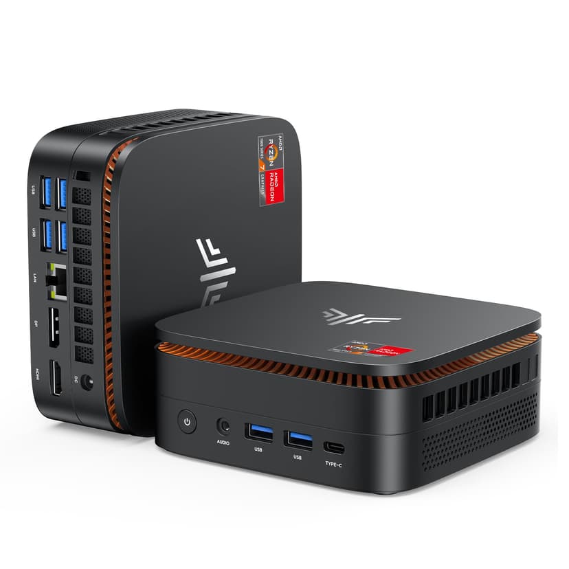 KAMRUI Mini Gaming PC, Hyper H1 win-11 Pro AMD Ryzen 7 7735HS (8C/16T,up to 4.75GHz) Mini PC,16B LPDDR5 5500MT/s 512GB SSD Micro Pc, Mini Desktop Computers Triple 4K Display/2.5G LAN/WiFi6/BT5.2