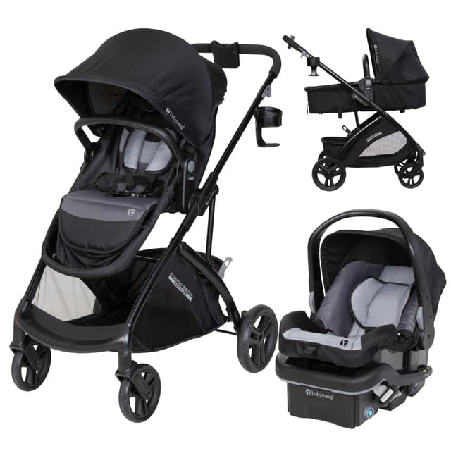 Baby Trend Passport® Switch 6-in-1 Modular Stroller Travel System with EZ-Lift™ Plus Infant Car Seat, Dash Black