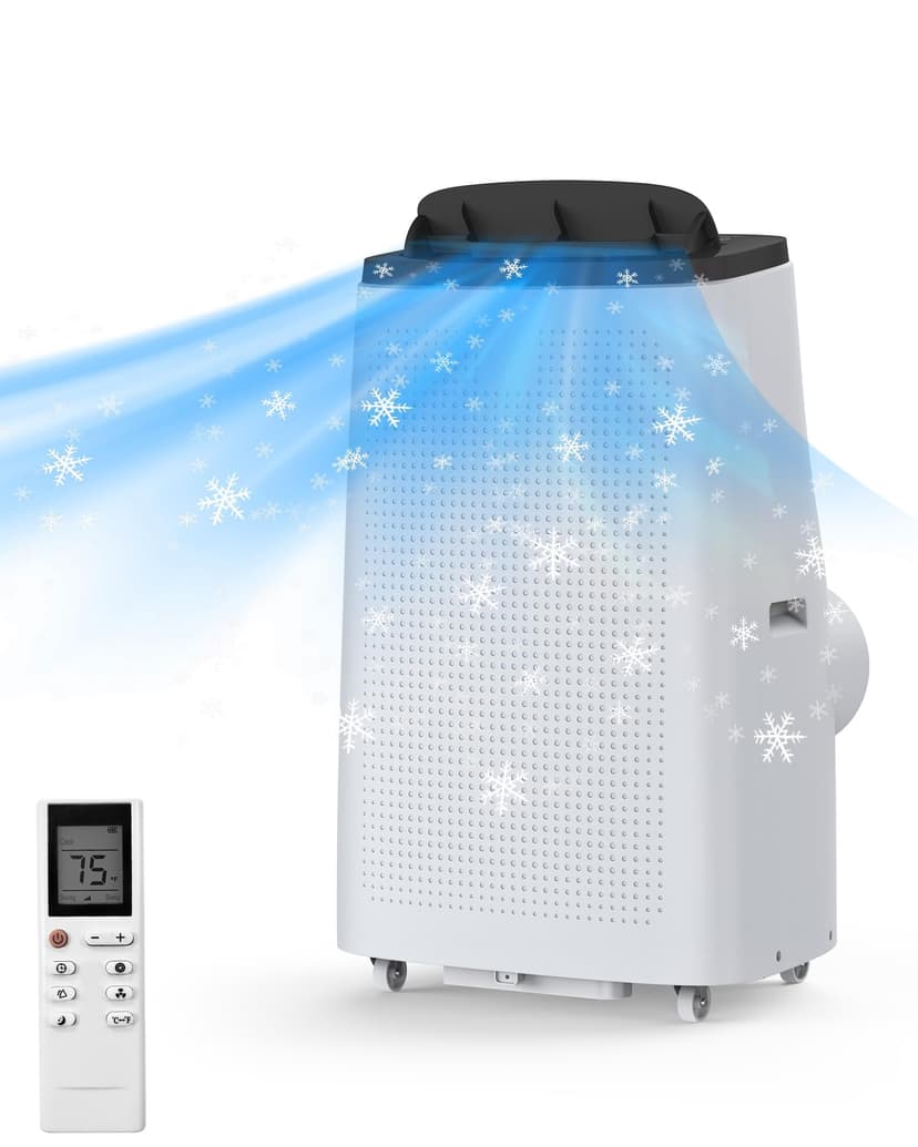 14000 BTU Portable Air Conditioners with Remote Control, 3-in-1 Free Standing Cooling AC Unit with Fan & Dehumidifier, Cools Room up to 700 sq.ft, Smart/Sleep Mode, 3 Speed, Auto Swing, 24H Timer