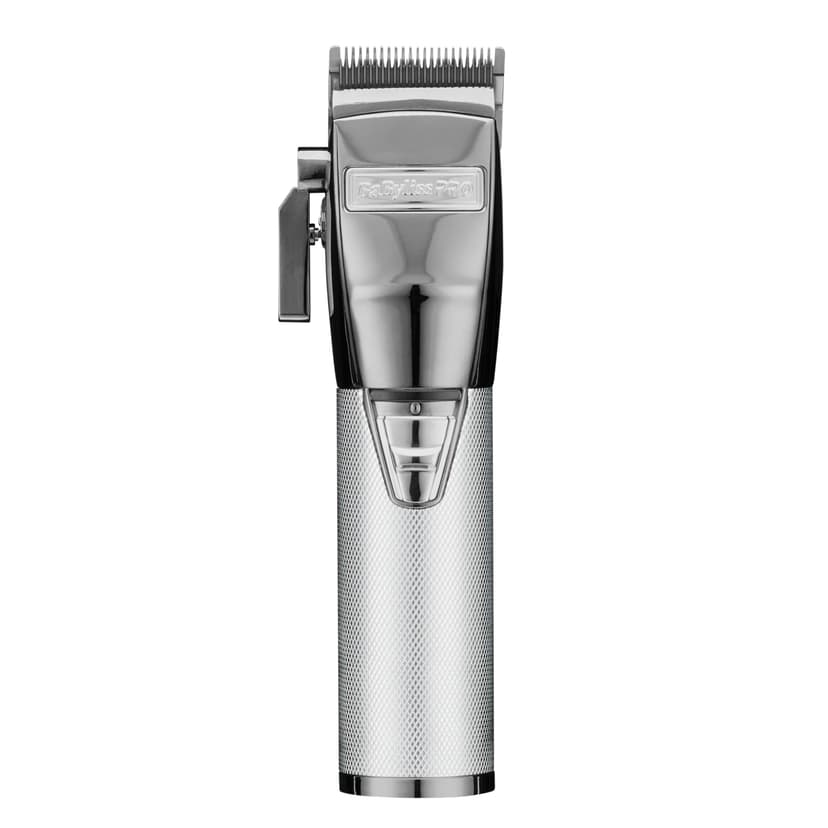 BaBylissPRO SILVERX+ Professional Barber Cord/Cordless Hair Clippers for Men, All Metal, Lithium Battery with 3-Hour Runtime, Silver