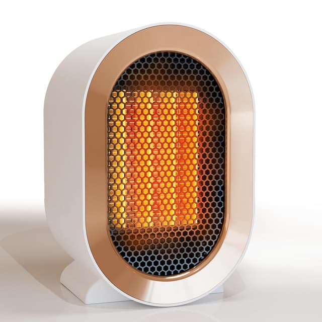 Swocky Indoor Electric Portable Space Heater, 1200W Personal Desk Heater, Fast Quiet Heating Ceramic for Large Room,Bedroom and Office Use (White)