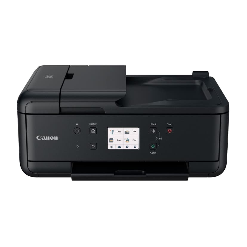 Canon PIXMA TR7520 All-In-One Wireless Home Photo Office All-In-One Printer with Scanner, Copier and Fax: Airprint and Google Cloud Compatible, Black, Works with Alexa