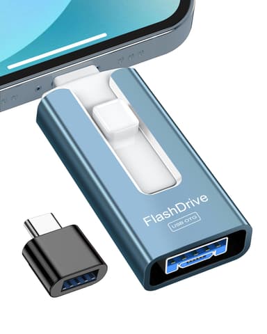 256GB USB Flash Drive for Phone and Pad, Photo Stick High Speed External USB Thumb Drives Photo Storage Memory Stick for Save More Photos and Videos