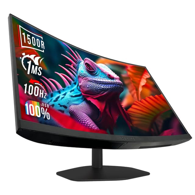 Sceptre New Curved 27-inch Gaming Monitor 1500R 100Hz HDMI X2 DisplayPort 1ms 100% sRGB, Build-in Speakers Machine Black 2025 (C275W-FW100T Series)