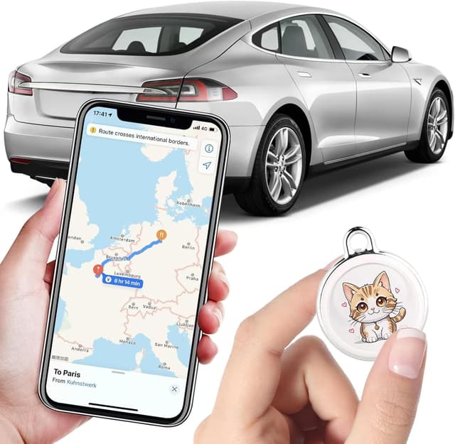2025 New GPS Tracker for Vehicles – Real-Time Global Coverage Tracking Device for Cars, Kids, and Pets | Long Battery Life, No Monthly Fees & No SIM Card Required(Cat Style)