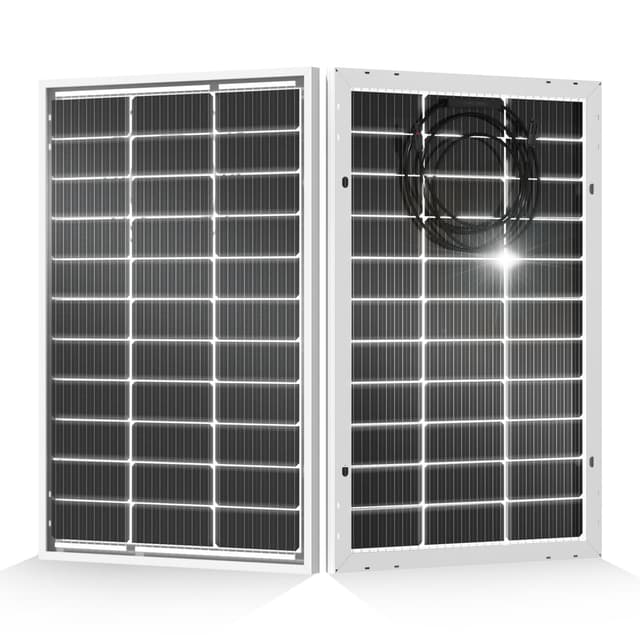 ECO-WORTHY 200 Watt Bifacial Solar Panel 2pcs 100 Watt Monocrystalline Solar Panel Module Off Grid PV Power for Home, Camping, Boat, Shed Farm, RV,12V/24V Battery