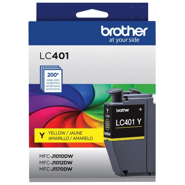 Brother Genuine LC401Y Standard-Yield Yellow Ink Cartridge