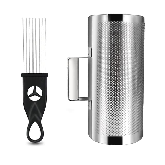 Soulmate Stainless Steel Guiro Shaker 12" 6" Percussion Instrument Guiro Musical Instrument with Scraper Latin Percussion Training Tool for Live Performance
