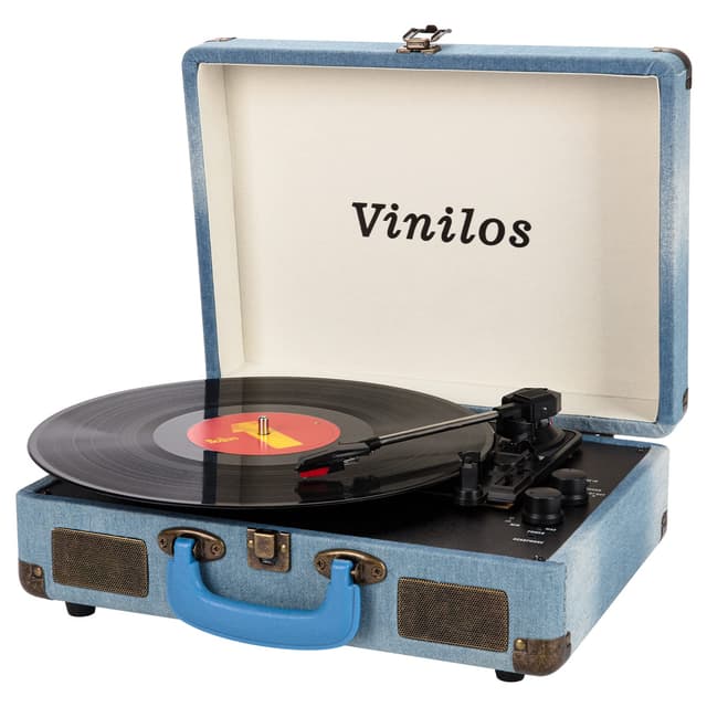 Vinilos Record Players for Vinyl with Speakers Turntable with Speakers Bluetooth/Bluetooth Output Record Player Tocadiscos Phonograph Suitcase Portable Record Player with 3-Speed