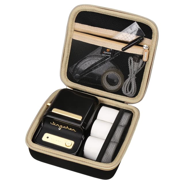 Aproca Case Compatible with NIIMBOT B21 Label Maker Thermal Label Printer, Storage Portable Bag for Accessories -Black (Case Only)