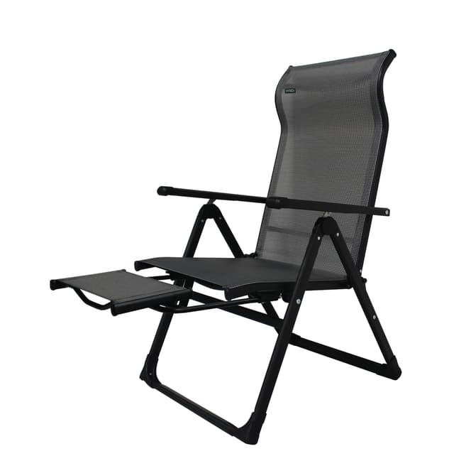 Caravan Sports Ergo+ - Adjustable Outdoor Patio Camping Lounge with Footrest & Headrest, Steel Frame Weather-Resistant Fabric – Folding Outdoor Chair