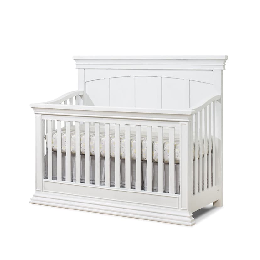 Sorelle Furniture Modesto Classic 4-in-1 Convertible Crib, Wooden Baby Bed, Non-Toxic Finish, Toddler Bed, Daybed & Full-Size Bed, Nursery Furniture-White