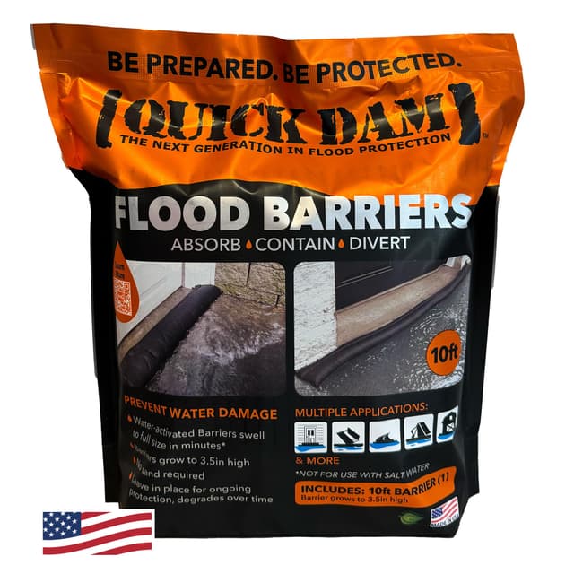 Quick Dam QD610-1 Water Activated Flood Barrier 10 feet, 1-Pack