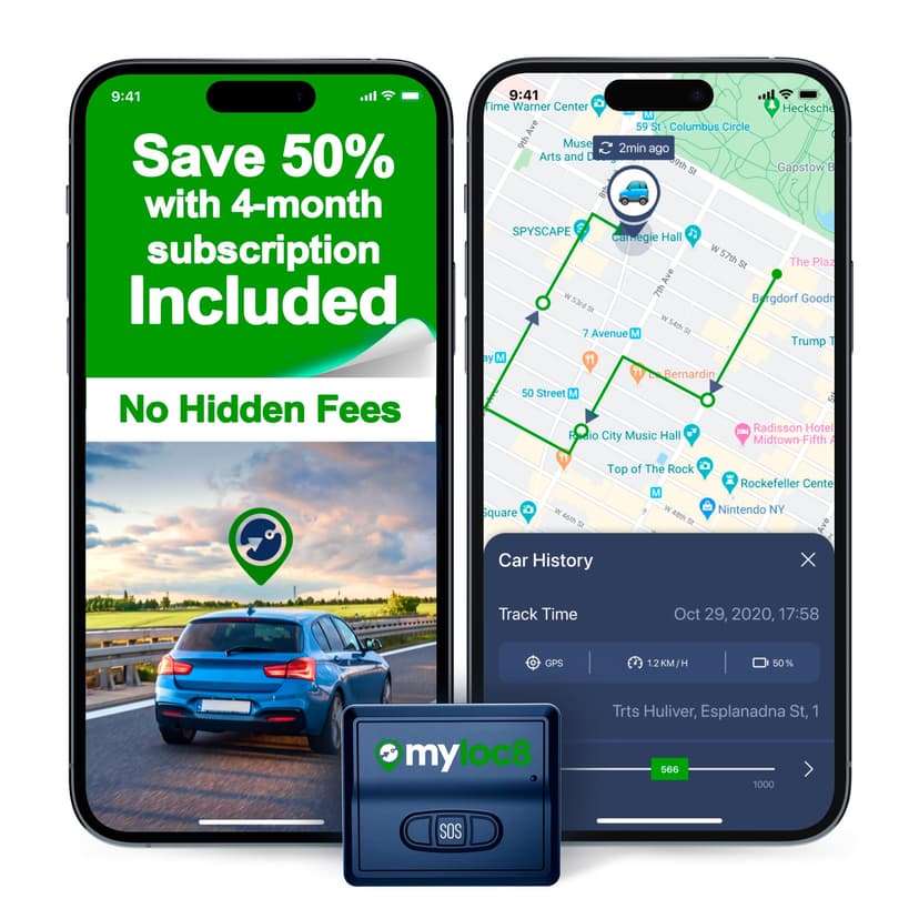 GPS Tracker for Vehicles with Magnet– 4G LTE Real-Time Location Device with App, Long Life Battery – Anti-Theft GPS Tracker for Car, Motorcycle, Scooter, Bike - (4-Mo Subscription Included)