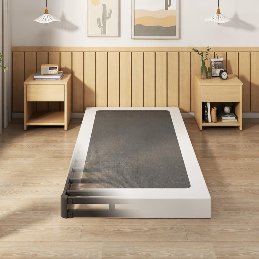 EMODA 5 Inch Twin XL Box Spring Bed Base, 1500 LBS Heavy Duty Metal Mattress Foundation with Fabric Cover, Easy Assembly