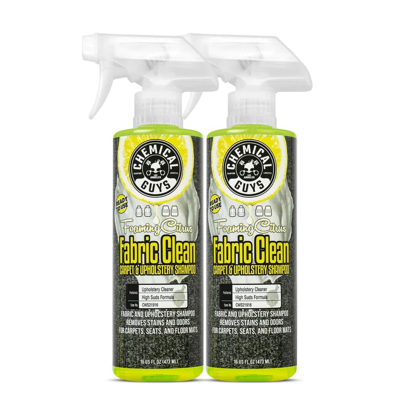 Chemical Guys CWS21916 Foaming Citrus Fabric Clean Carpet & Upholstery Cleaner, Ready to Use, Sprayable (for Carpets, Seats & Floor Mats), Safe for Cars, Home, Office, & More, 16 fl oz, Citrus Scent