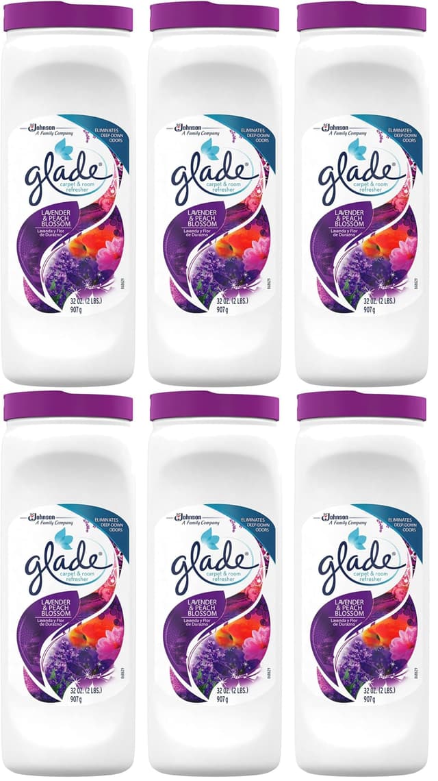 Glade Carpet and Room Refresher, Deodorizer for Home, Pets, and Smoke, Lavender and Peach Blossom, 32 Oz