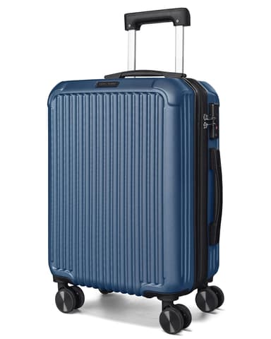 LIGHT FLIGHT Carry On Luggage 22x14x9 Airline Approved, Durable Hard Shell Carry On Suitcases with Wheels, Expandable Hardside Lightweight Travel Luggage with TSA Lock, Royal Blue