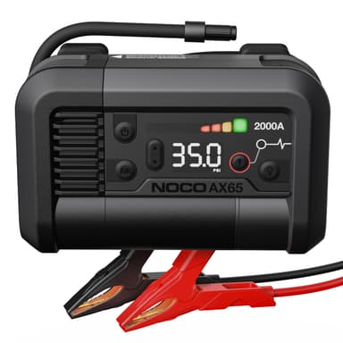 NOCO Boost+Air AX65: 2000A Jump Starter with Air Compressor Tire Inflator – Starts 8.0L Gas & 6.0L Diesel – 67 SLPM Airflow Inflates 0–40 PSI in 2 Minutes